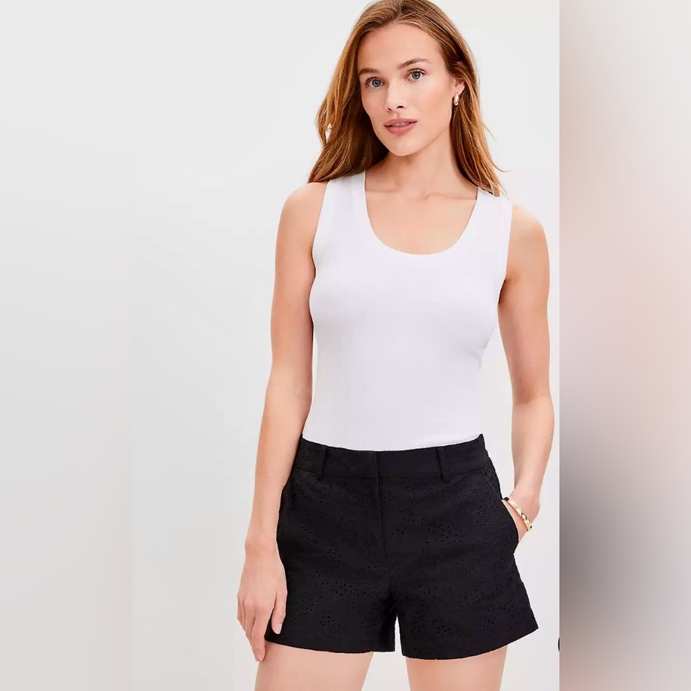 LOFT Eyelet Shorts